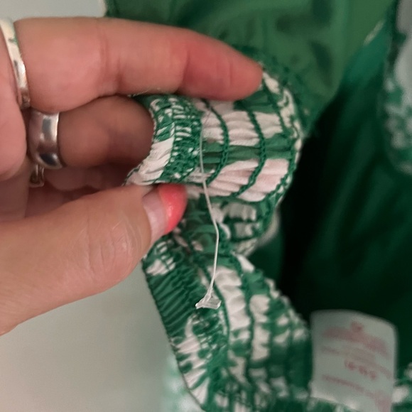 NWOT no boundaries juniors green white floral maxi dress halter tie cut out side - Picture 6 of 9